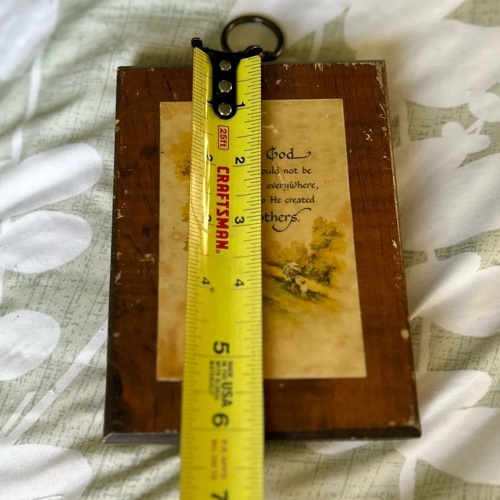 VTG Wooden God & Mothers Rustic Cottagecore Farmhouse Wall Hanging Art - Picture 5 of 6